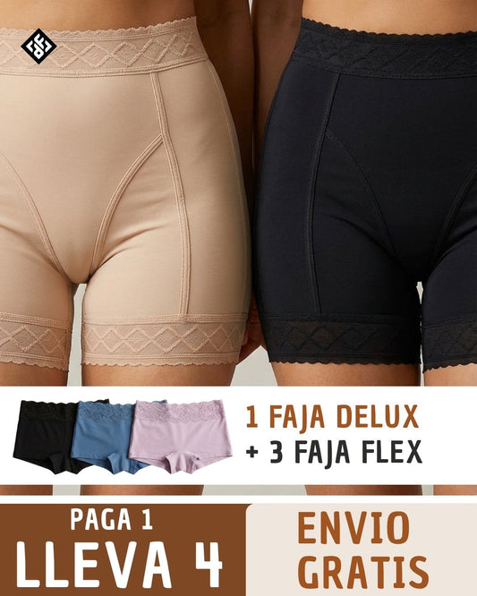SHORT FAJA DELUXE Y TRIO PANTY FLEX